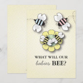 Happy bee Family Baby Gender Reopenbaare Display C Kaart (Voorkant / Achterkant)