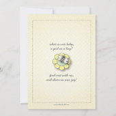 Happy bee Family Couples Baby Gender onthulling Pa Kaart (Achterkant)