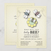 Happy bee Family Couples Baby Gender onthulling Pa Kaart (Voorkant / Achterkant)