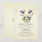 Happy bee Family Couples Twins Baby shower Kaart (Voorkant / Achterkant)