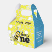 Happy bee First Birthday Gable Box Bedankdoosjes (Achterkant)