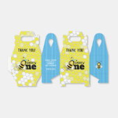 Happy bee First Birthday Gable Box Bedankdoosjes (Uitgevouwen)