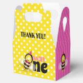 Happy bee First Birthday Gable Box for Girl Bedankdoosjes (Geopend)