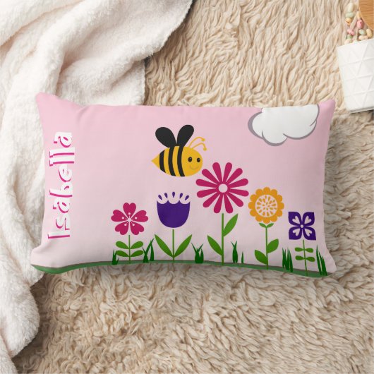 Happy Bee Flower Garden - Aangepast Kussen (Deken)