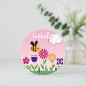 Happy Bee Flower Garden BIRTHDAY Kaart (Staand voorkant)