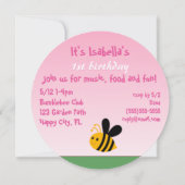 Happy Bee Flower Garden BIRTHDAY Kaart (Achterkant)