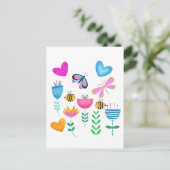 Happy Bee Garden Briefkaart (Staand voorkant)