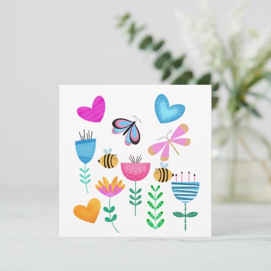 Happy Bee Garden Kaart (Staand voorkant)