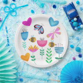 Happy Bee Garden Papieren Bordje (Feest)