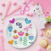 Happy Bee Garden Papieren Bordje (Feest)