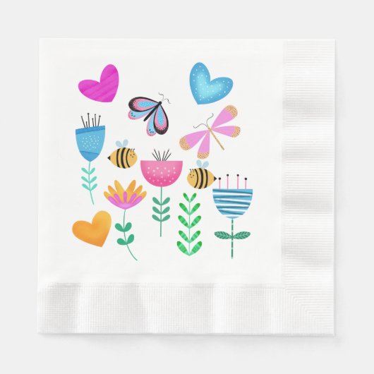 Happy Bee Garden Servet (Voorkant)