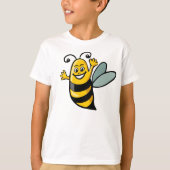 Happy Bee - Gepersonaliseerd T-shirt (Voorkant)