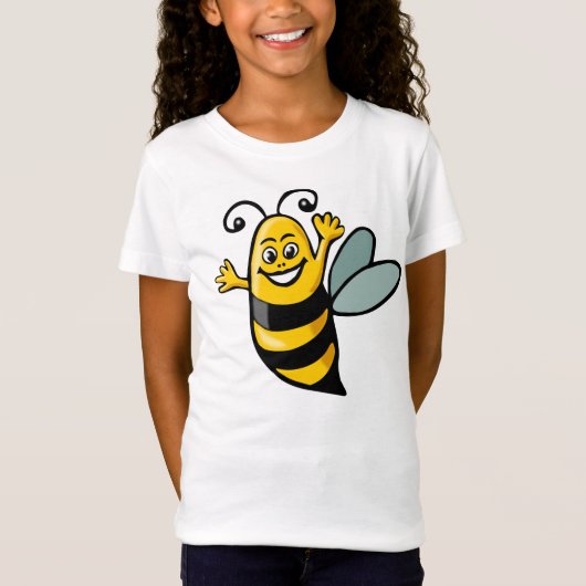 Happy Bee - Gepersonaliseerd T-shirt (Voorkant)