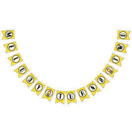 Happy Bee Girl Birthday Bunting Flag Vlaggetjes