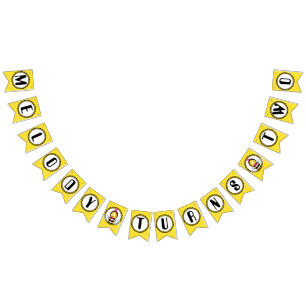 Happy Bee Girl Birthday Bunting Flag Vlaggetjes