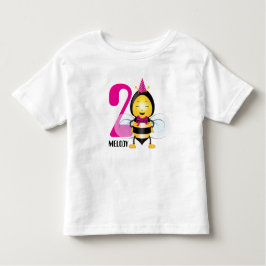 Happy Bee Girl T-Shirt voor meisjesverjaardag