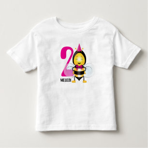 Happy Bee Girl T-Shirt voor meisjesverjaardag