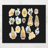 Happy Bee Gnoom Stikker Sparkling Wijnetiket (Enkel label)