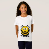 Happy Bee-honing T-shirt (Voorkant volledig)