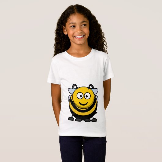 Happy Bee-honing T-shirt (Voorkant volledig)