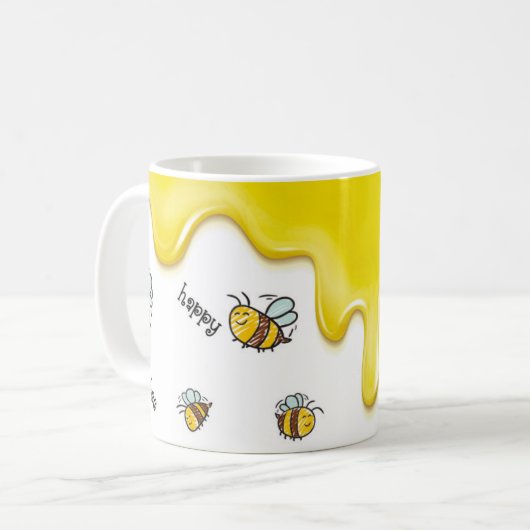 Happy bee, Jollibee-Tasse, fröhliche Tasse, Koffiemok (Voorkant links)