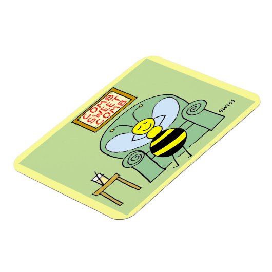 Happy Bee Large Magnet Magneet (Linkerzijde)