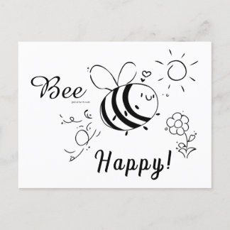 Happy Bee Postcard Briefkaart