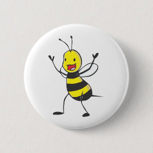 Happy Bee Ronde Button 5,7 Cm