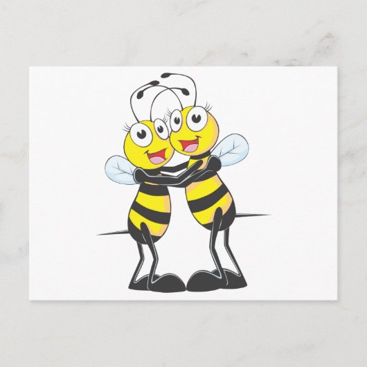 Happy Bee Sisters Briefkaart (Voorkant)