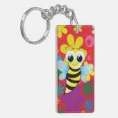 Happy bee sleutelhanger (Voorkant Links)