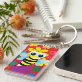 Happy bee sleutelhanger (Voorkant Rechts)