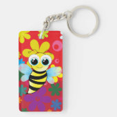 Happy bee sleutelhanger (achterkant)