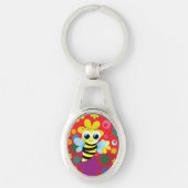Happy bee sleutelhanger (Voorkant)