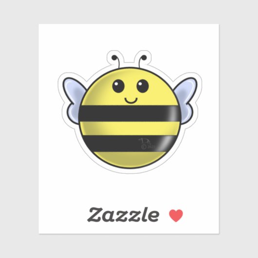 Happy Bee Sticker (Vel)