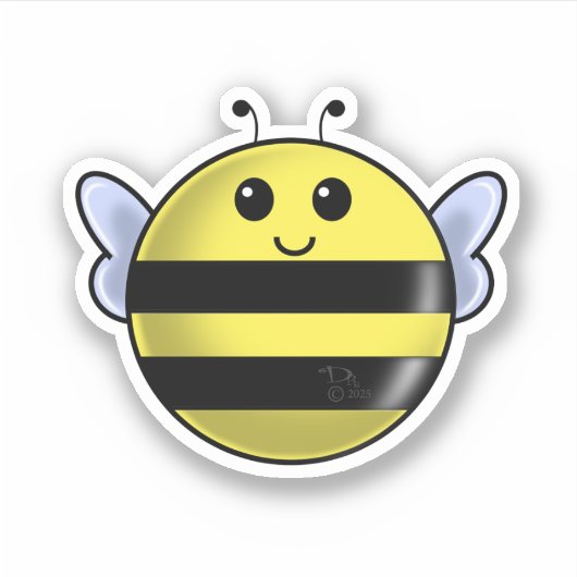Happy Bee Sticker (Voorkant)