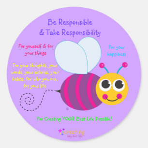 Happy Bee Sticker - groot