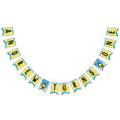 Happy bee Theme Birthday Bunting Flags Vlaggetjes (Alle)