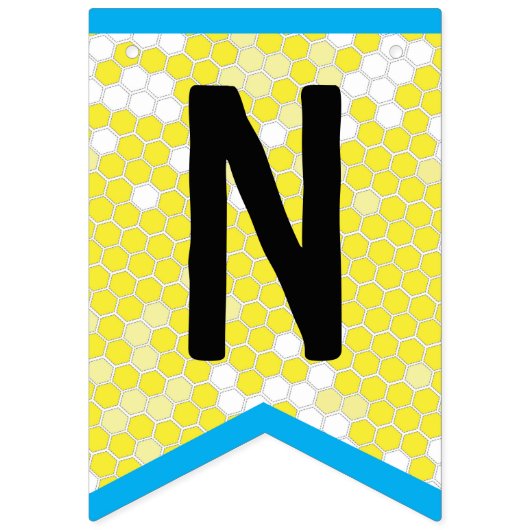 Happy bee Theme Birthday Bunting Flags Vlaggetjes (Tweede vlag)
