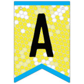 Happy bee Theme Birthday Bunting Flags Vlaggetjes (Eerste vlag)