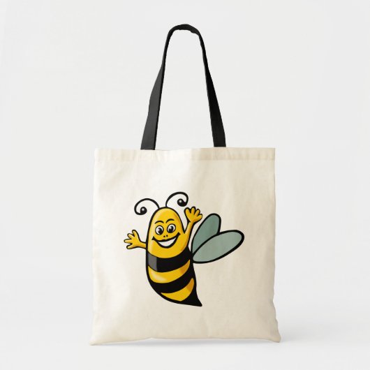 Happy Bee Tote Bag (Voorkant)