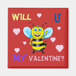 Happy Bee Valentijns Magnet