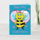 Happy Bee Valentijnsdag Kaart (Voorkant)