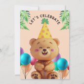 Happy Beer Balloons Verjaardagsfeest Kaart (Achterkant)