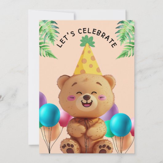 Happy Beer Balloons Verjaardagsfeest Kaart (Achterkant)