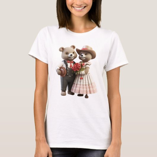 Happy Beer Couple T-shirt (Voorkant)