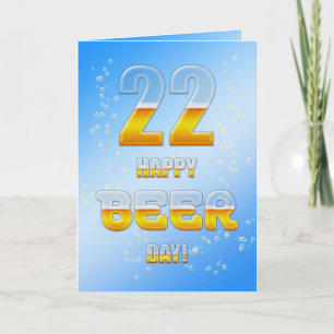 Happy Beer dag 22e verjaardagskaart Kaart
