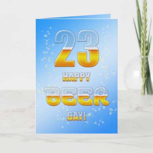 Happy Beer dag 23e verjaardagskaart Kaart (Voorkant)