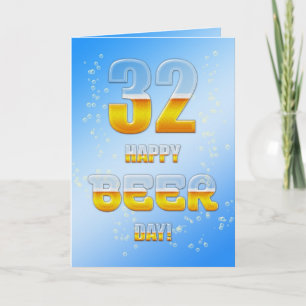 Happy Beer Dag 32e verjaardagskaart Kaart