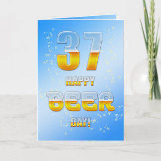Happy Beer Dag 37th verjaardagskaart Kaart