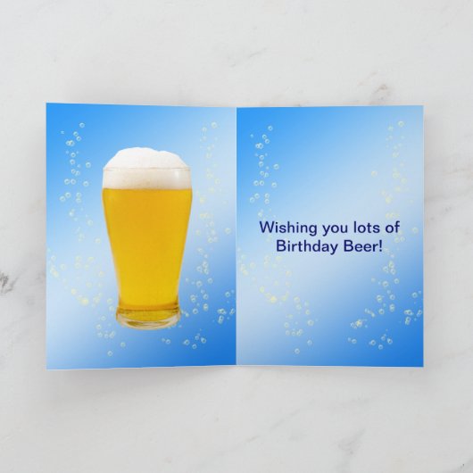 Happy Beer Day 33e verjaardagskaart Kaart (Binnen)